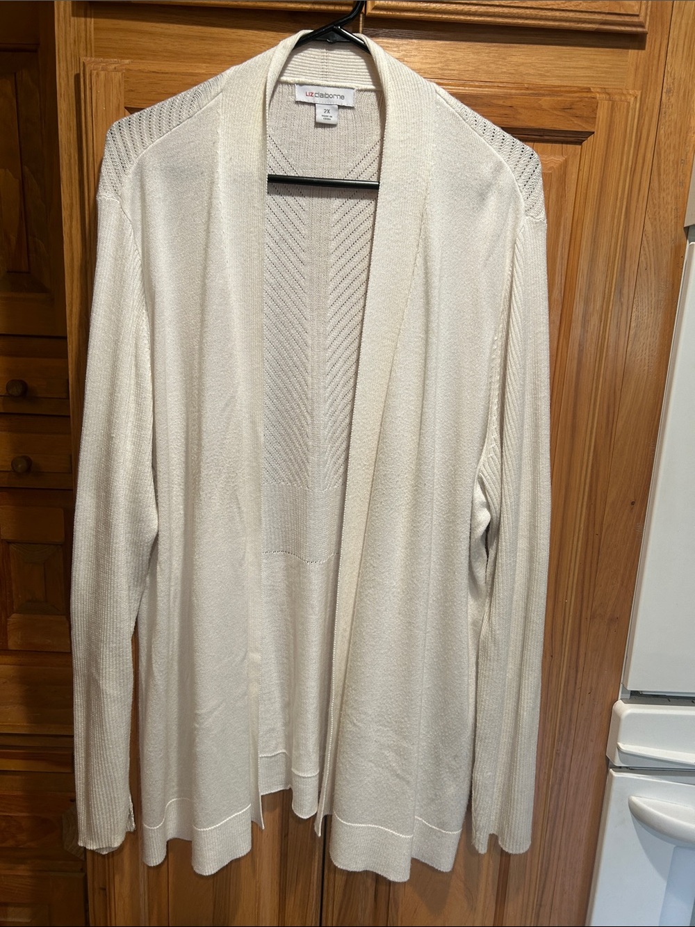 Liz Claiborne long sleeve white cardigan